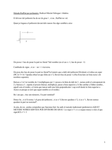 Metode Ruffini per polinomis