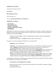Modificación de Conducta curso 98−99 Blas Manuel Baro Pérez Modificación de conducta.