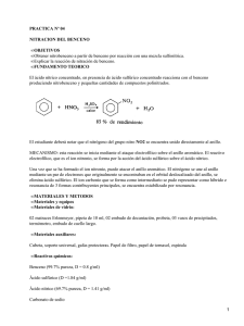 Nitración del benceno