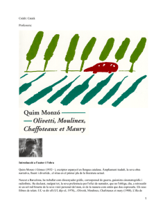 Olivetti, Moulinex, Chaffoteaux y Maury; Quim Monzó
