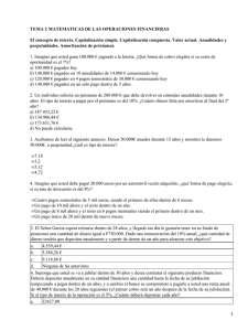 TEMA 2 MATEMATICAS DE LAS OPERACIONES FINANCIERAS