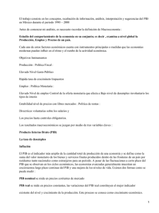 PIB (Producto Interno Bruto) mexicano en la década de los 90