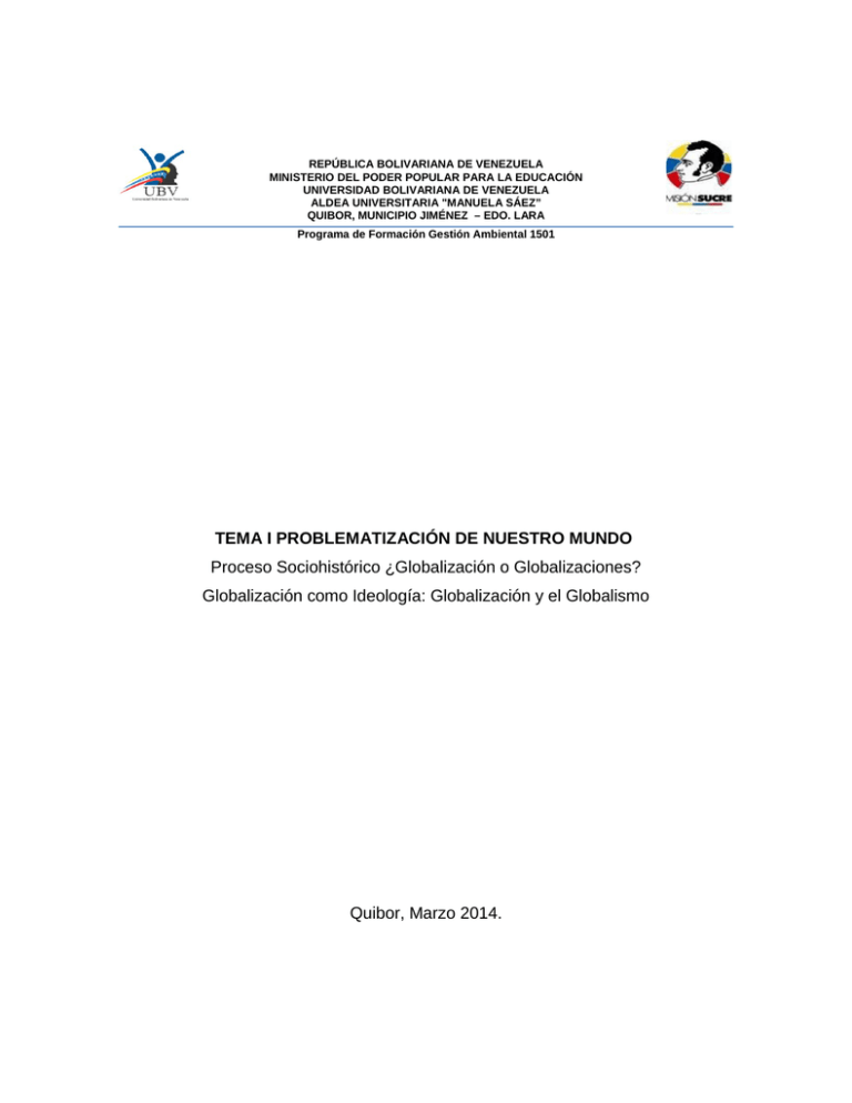 Proceso Sociohist rico De La Problematizaci n Del Mundo