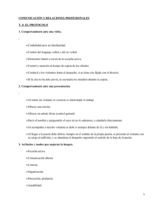 COMUNICACIÓN Y RELACIONES PROFESIONALES T. 4: EL PROTOCOLO :