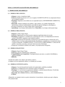 Modelos del Desarrollo: Apuntes de Psicolog&iacute;a Evolutiva