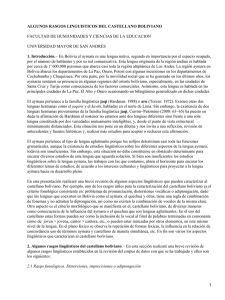 Rasgos ling&uuml;&iacute;sticos del castellano boliviano