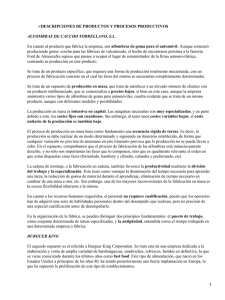 DESCRIPCIONES DE PRODUCTOS Y PROCESOS PRODUCTIVOS • ALFOMBRAS DE CAUCHO TORRELLANO, S.L.