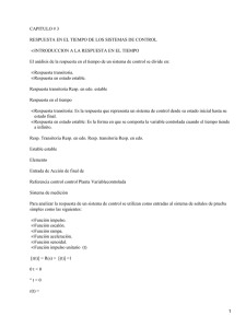 Sistemas de Control: An&aacute;lisis de Respuesta Temporal