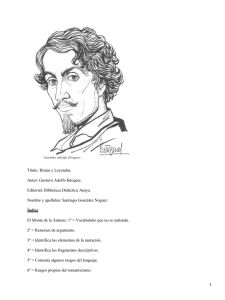Titulo: Rimas y Leyendas. Autor: Gustavo Adolfo Bécquer. Editorial: Biblioteca Didáctica Anaya.