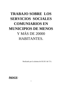 Servicios Sociales comunitarios en municipios
