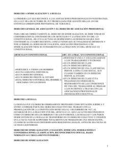 DERECHO A SINDICALIZACION Y A HUELGA