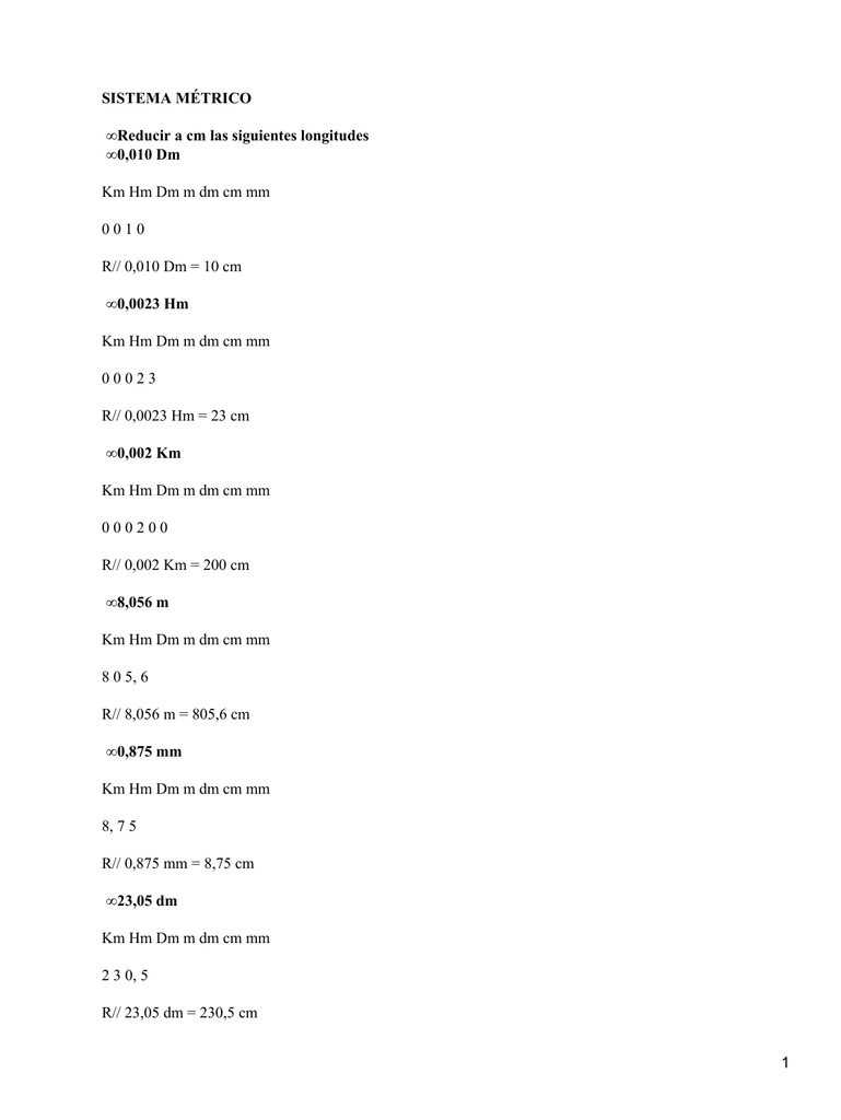 Sistema Metrico