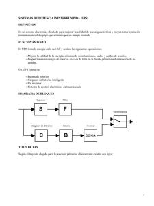 Sistemas de Potencia ininterrumpida