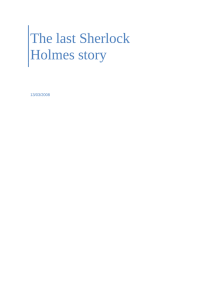The last Sherlock Holmes story; Michael Dibdin