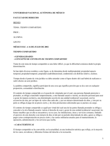 UNIVERSIDAD NACIONAL AUTÓNOMA DE MÉXICO FACULTAD DE DERECHO TIEMPO COMPARTIDO