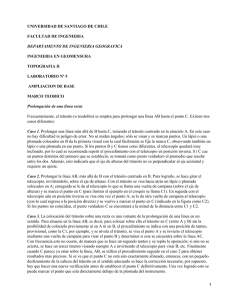 UNIVERSIDAD DE SANTIAGO DE CHILE FACULTAD DE INGENIERIA INGENIERIA EN GEOMENSURA TOPOGRAFIA II