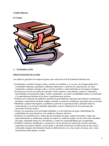 Unidad didáctica Lengua de Educación Primaria