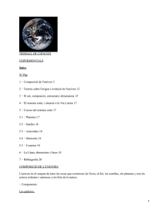 TREBALL DE CIENCIES EXPERIMENTALS Nº Pàg 1 − Composició de l'univers 3
