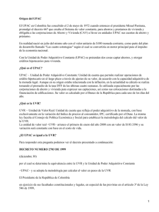 UPAC (Unidad de Poder Adquisitivo Constante) en Colombia