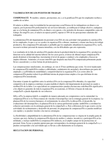 Valorizaci&oacute;n de los puestos de trabajo