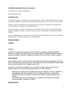 Violencia familiar a adolescentes