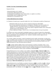 Lección 1. Los virus. Características generales. Esquema del tema: