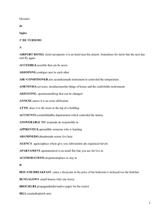 Vocabulario de ingl&eacute;s t&eacute;cnico en turismo