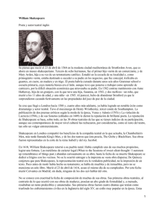 William Shakespeare Poeta y autor teatral inglés