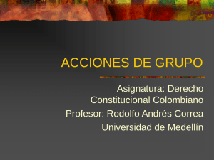 Acciones de grupo en el derecho colombiano