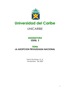 Universidad del Caribe UNICARIBE ASIGNATURA TEMA