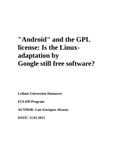 Android and the GPL (General Public License) license