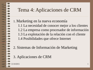 Aplicaciones del CRM (Customer Relationships Management)