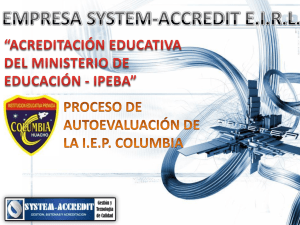 Autoevaluación educativa en colegio privado de Perú