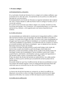 Comentario del plano de Alcalá de Henares