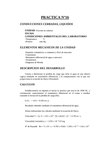 PRACTICA Nº16 CONDUCCIONES CERRADAS, LIQUIDOS ELEMENTOS MECANICOS DE LA UNIDAD