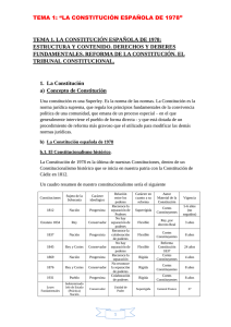 TEMA 1: “LA CONSTITUCIÓN ESPAÑOLA DE 1978”