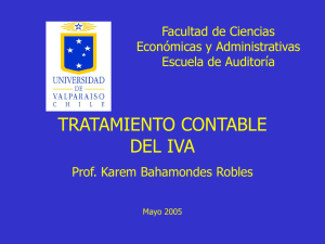 TRATAMIENTO CONTABLE DEL IVA Facultad de Ciencias Económicas y Administrativas