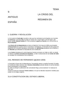Crisis del Antiguo Régimen en España