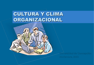 Cultura y clima organizacional