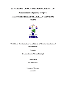 Derecho laboral en las constituciones de Nicaragua