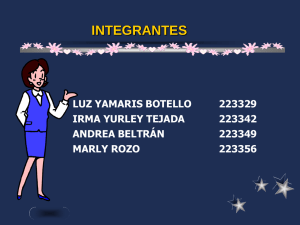 INTEGRANTES LUZ YAMARIS BOTELLO 223329 IRMA YURLEY TEJADA