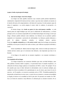 LAS DROGAS  (copiar el índice al principio del trabajo)