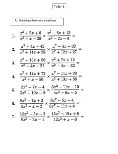 Fracciones y radicales. Factorización