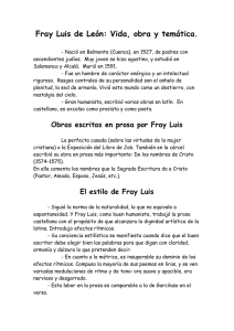 Fray Luis de León: Vida, obra y temática.