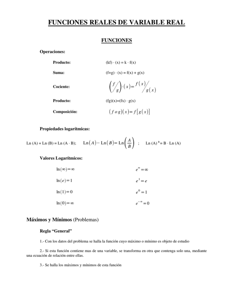 Funciones Reales De Variable Real