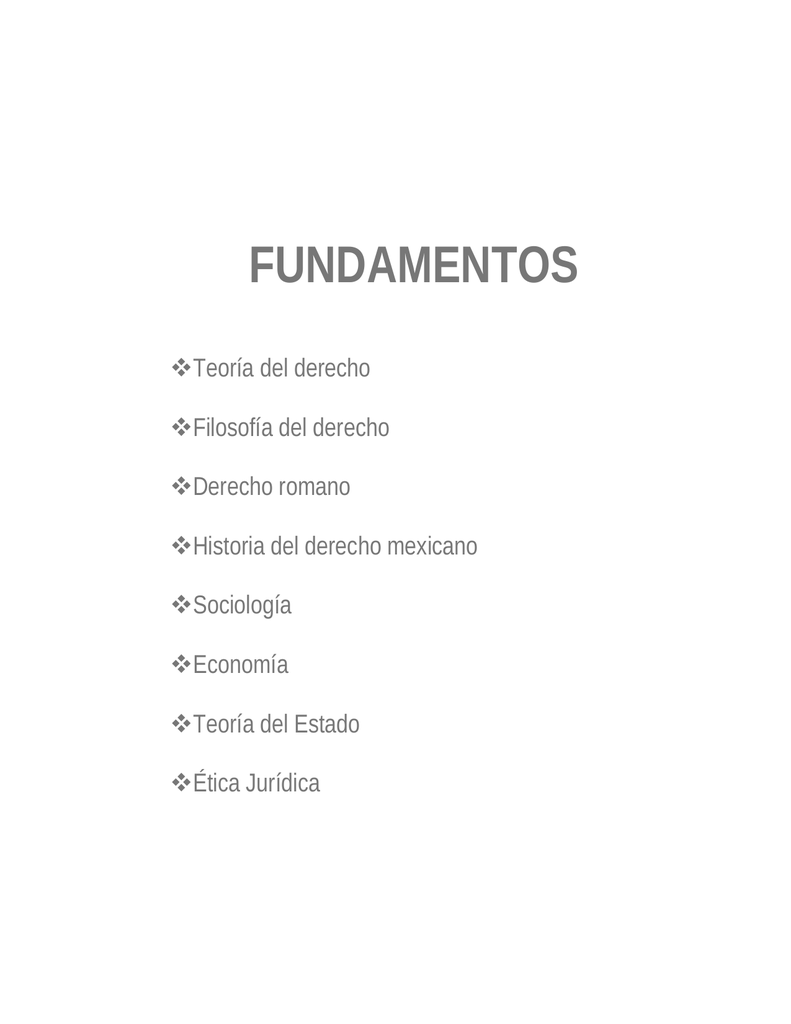 Fundamentos Del Derecho