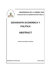 Geografía económica y política