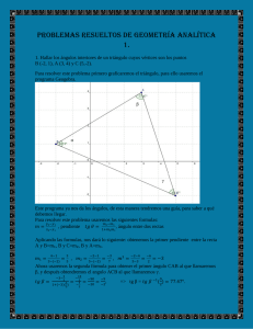 Problemas resueltos de geometría analítica 1.