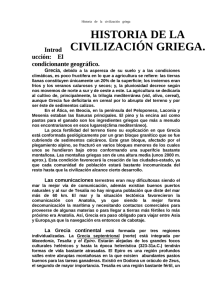 HISTORIA DE LA CIVILIZACIÓN GRIEGA.  Introd