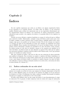 ´ Indices Cap´ıtulo 2